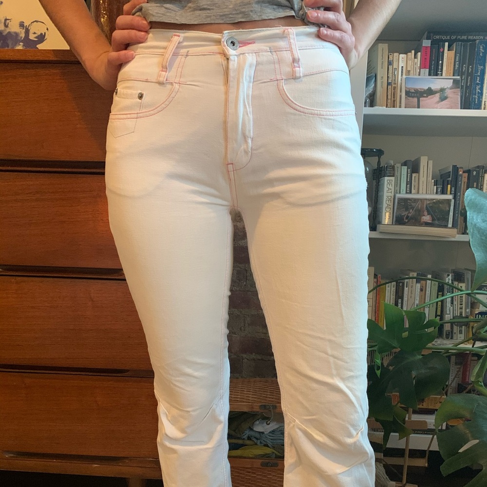 pepe White Vintage Capris